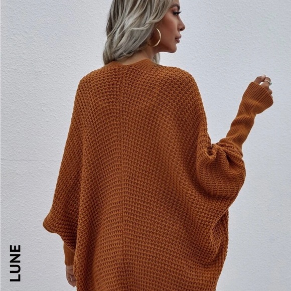 Women's Brown Sweater Cardigan - Picture 2 of 6